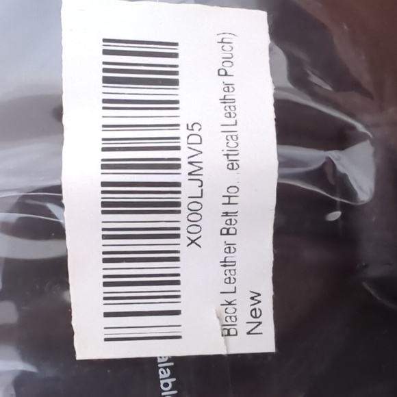 Black leather magnetic self closing belt  clip & loop for phone and accessories. - Picture 2 of 2